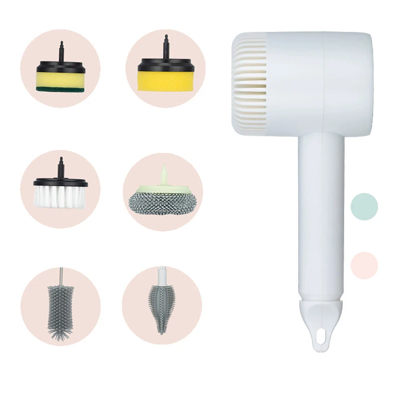 فرشاة تنظيف كهربائية دوارة ذات 3 سرعات لاسلكية، فرشاة تنظيف كهربائية مقاومة للماء للحمام المطبخ #5