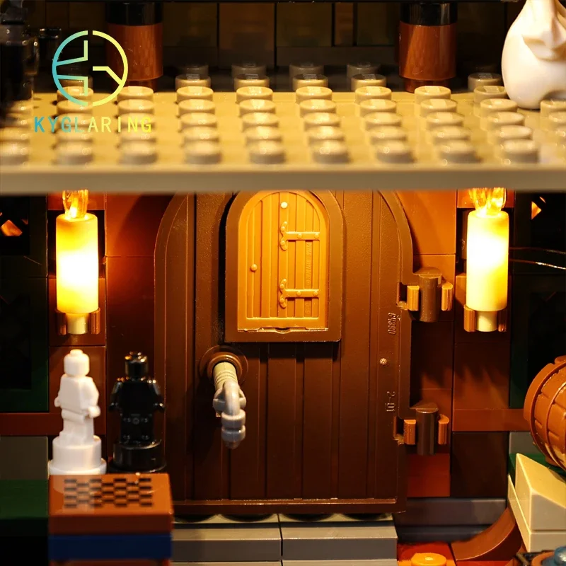 Kit de Iluminação LED Kyglaring, Modelo Medieval Town Square, Conjunto de Luzes, Não Inclui o Modelo, 10332