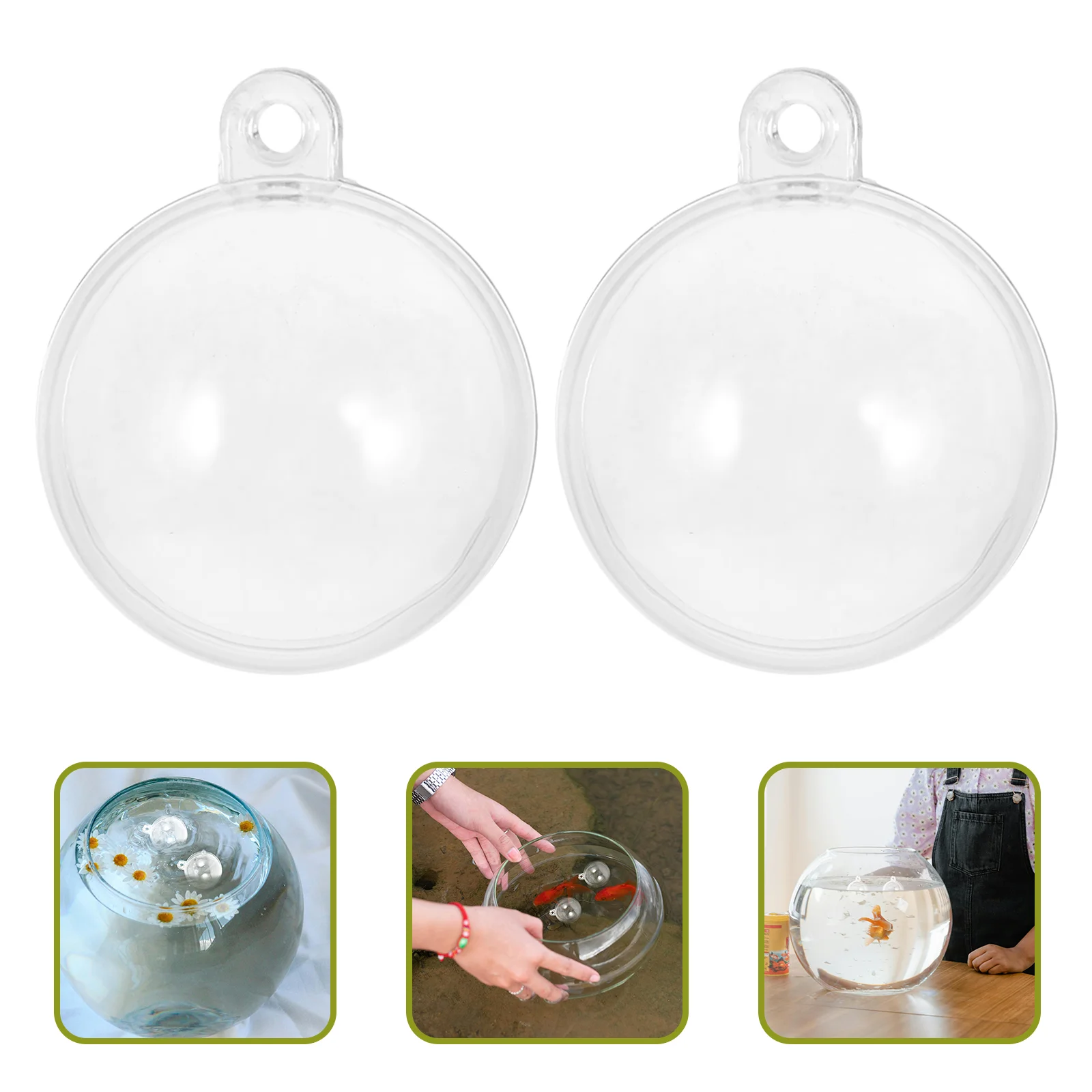 

10 Pcs Fish Tank Float Hanging Clear Ornaments Ball Decorations Pvc Aquarium Floating Balls