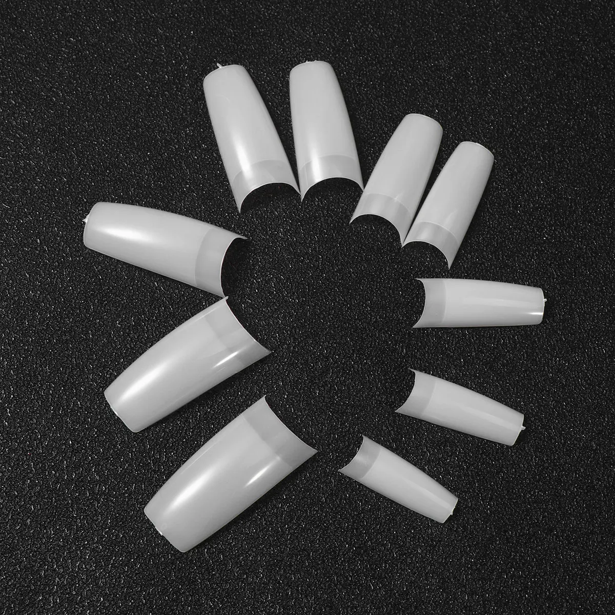 

1000pcs False Nail Tips Half Cover French Style Fingernail Stickers Party Holiday Decor Transparent Natural 2 Bags Fake