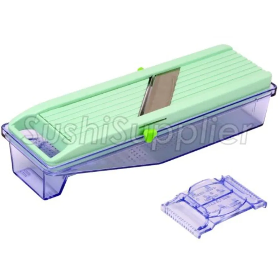 

High-Precision Mandoline Slicer with Integrated Collection Tray and Four Interchangeable Japanese Stainless Steel Blades for Ef