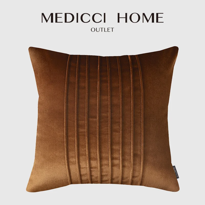

Medicci Home Nordic Simple Modern Velvet Pillowcase Living Room Sofa Brilliant Decorative Striped Cushion Covers 45x45cm 50x50cm