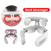 Masajeador de cuello de 4 cabezales, masajeador Cervical recargable por USB con calor, masajeador de cuello eléctrico, regalos de relajación para mujeres, hombres, papá, mamá