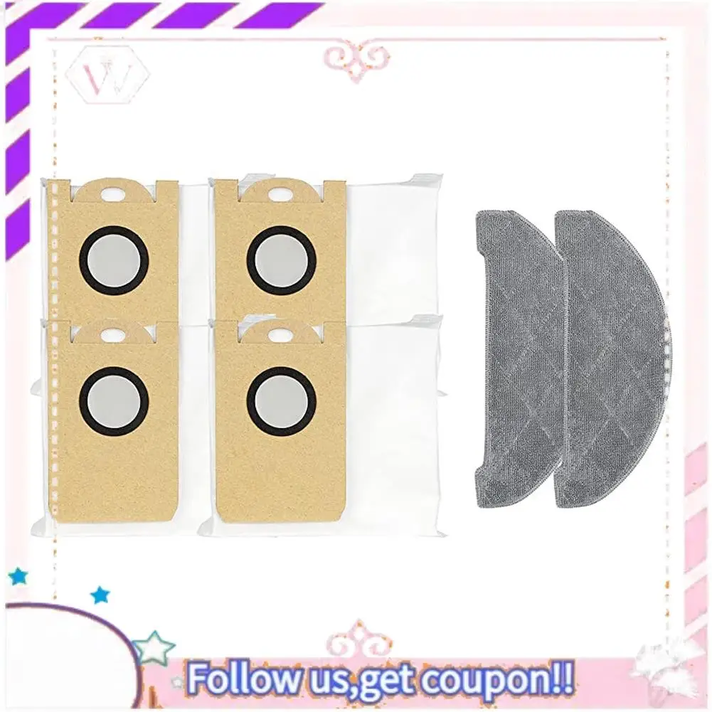 A50F-For Neabot N2 Robot Vacuum Accessories كيس الغبار ومجموعات الممسحة