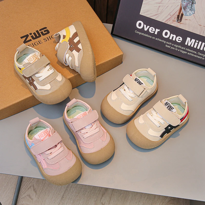 

2025 Girls Autumn New Style Soft Bottom Dequn Shoes for Toddlers Learning To Walk Shoes Children's Footwear Kids Shoes