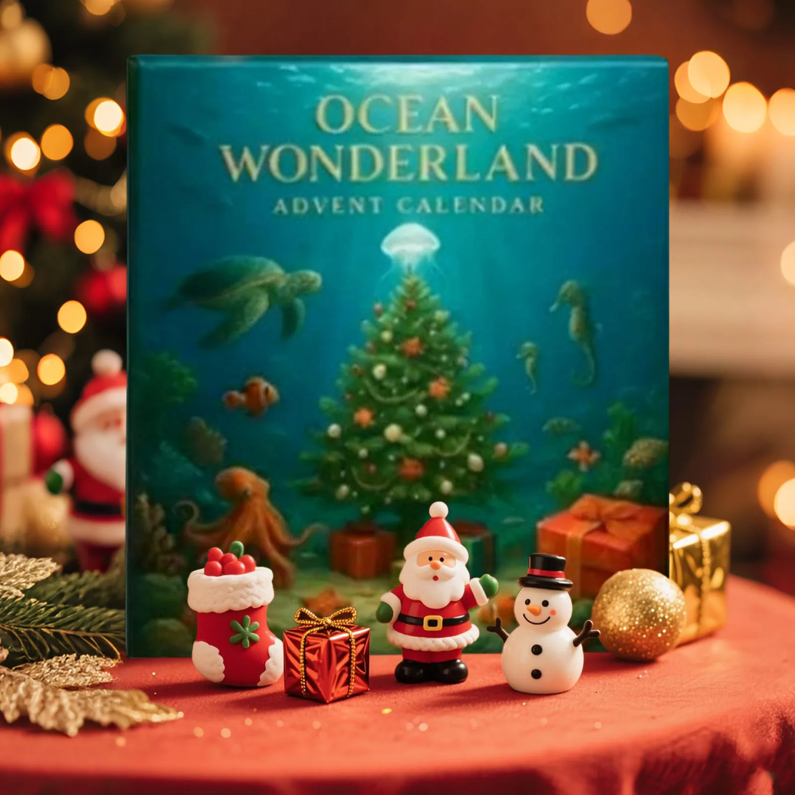 Moda diversão brinquedos crianças oceano calendário do advento natal 2025 contagem regressiva calendário do advento 24 dias festival suprimentos quente