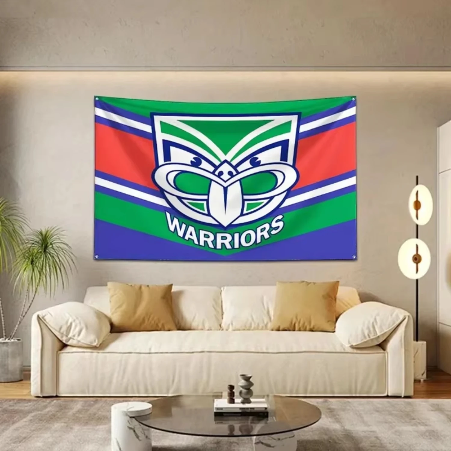 2026 Warriors Team Logo Print Wall Tapestry, Bold Sports Club Tapestry For Fans, Game Room And Casual Home Decor
