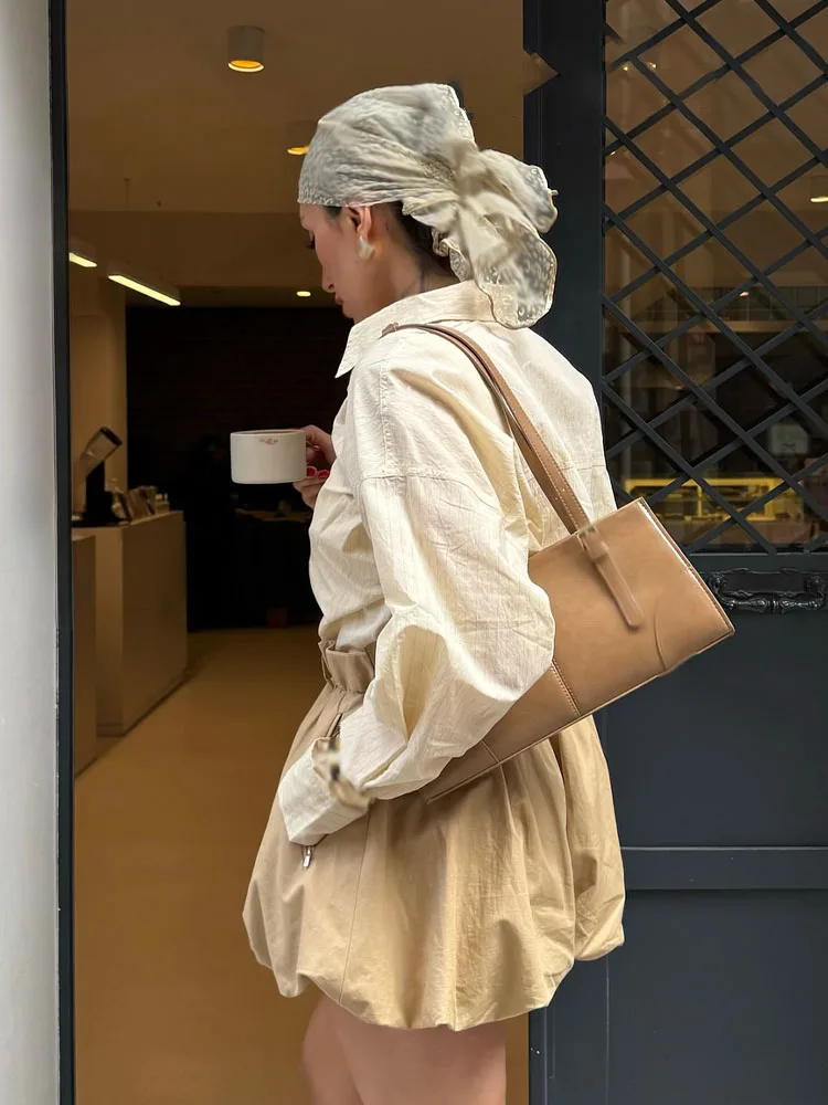 HH レディースファッション バルーンバージョン ミニショーツ 無地 スリム ボタン ジッパー ポケット付き ゴムウエスト トレンド ボトムス 春 2025