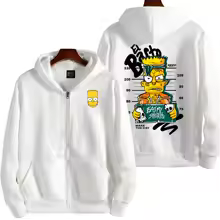 Bart Simpson Double Sided Zip Hoodie