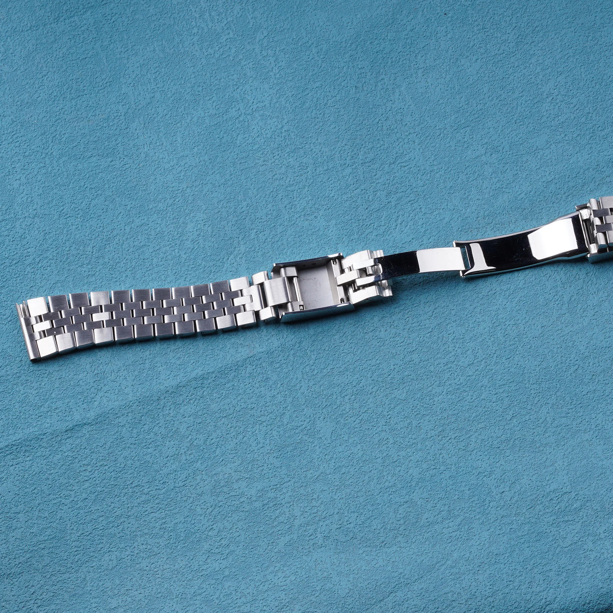 Rolamy 20 22mm Silver Stainless Steel Replacement Wrist Watch Band Strap Bracelet Jubilee with Oyster Clasp For Seiko Bracelet