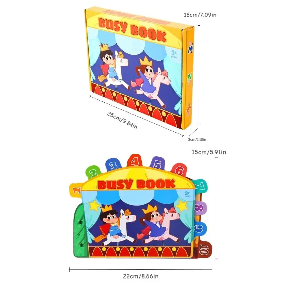 Interactive Learning Digital Cognitive Quiet Book 1-10 Quantity Word Cognition Repeated Pasting Montessori Quiet Busy Book