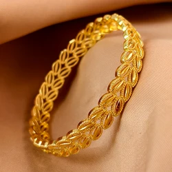 Middle East 1 Piece/batch Copper Bangles Dubai Women's Fashion Jewelry Ethiopian Bride Bracelets Wedding Gift