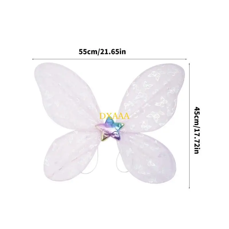 Dxaa fantasia asa borboleta, cosplay, asa fadas, dia bruxas, asa anjo, princesa, adereços performance, e
