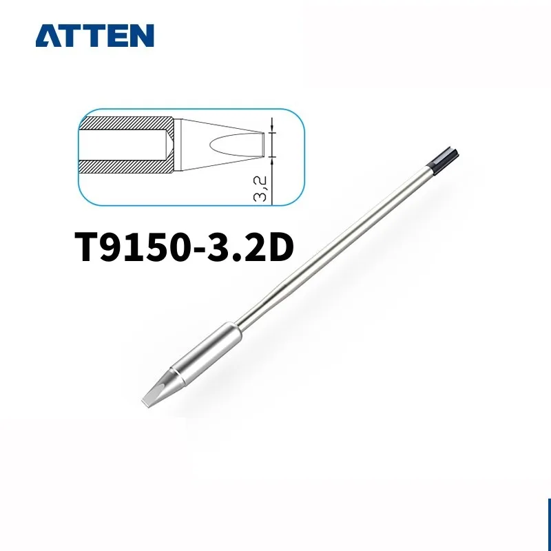 

ATTEN T9150-3.2D Soldering Tip for ST-1509 (150W) T9150 Welder Iron Tip Replacement Part Tool