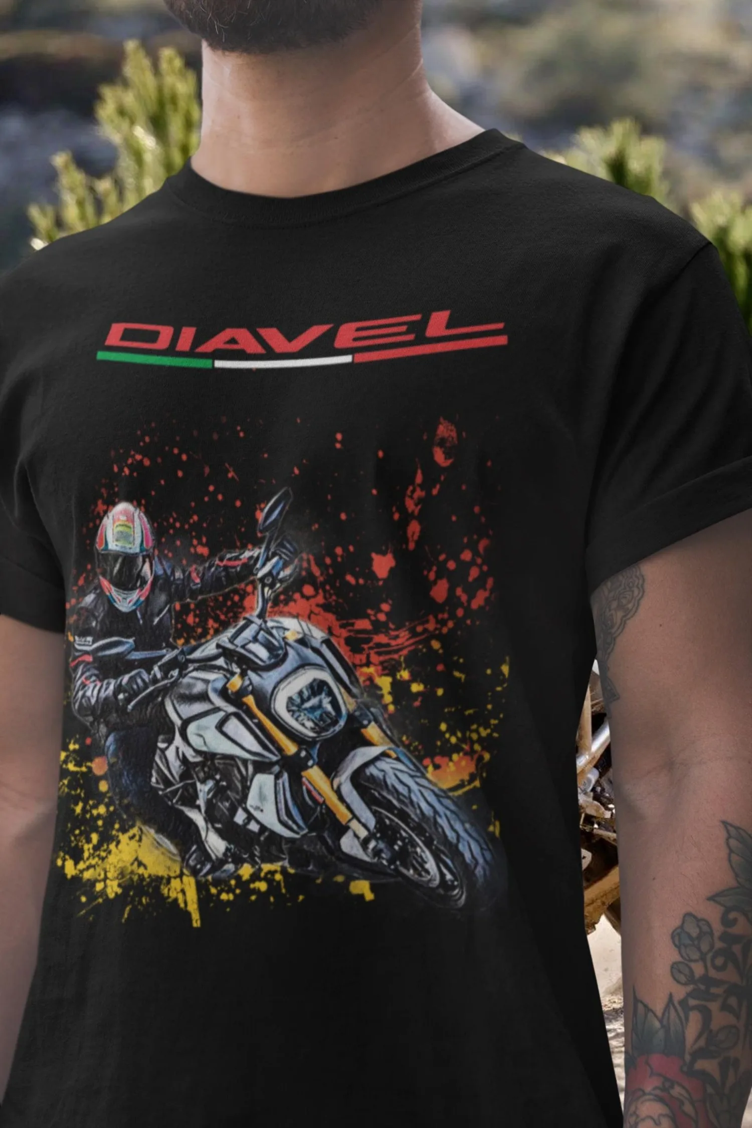 

547@EY D.ucati Diavel T Shirt The Super Power Cruiser Motorcycle Tee V4 Testastretta Rider Top For D.ucatisti Fans Muscle Bike G