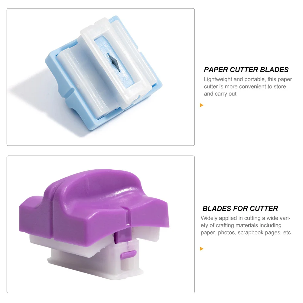 2 قطعة شفرات بديلة لقطع الورق شفرات قطع صغيرة محمولة مكتب المدرسة الحرفية التشذيب أداة تشذيب الورق عبوات الأدوات