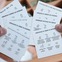 50 шт., карточки для бижутерии, 9 языков, 6,5x6,5 см
