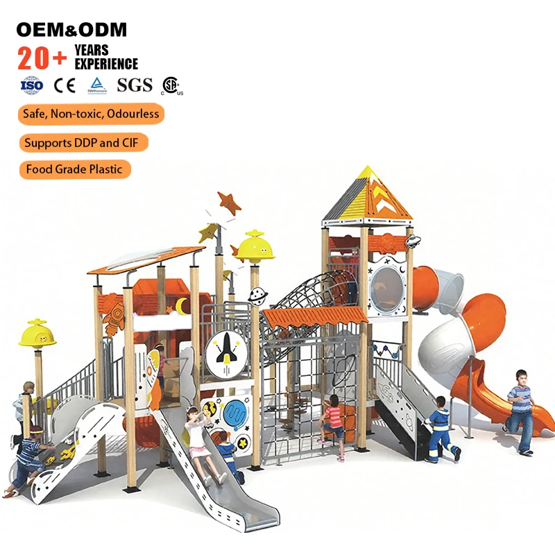 Fun Slide Large Outdoor Amusement Facilities Outdoor Multi-function Slide For Children's Playground