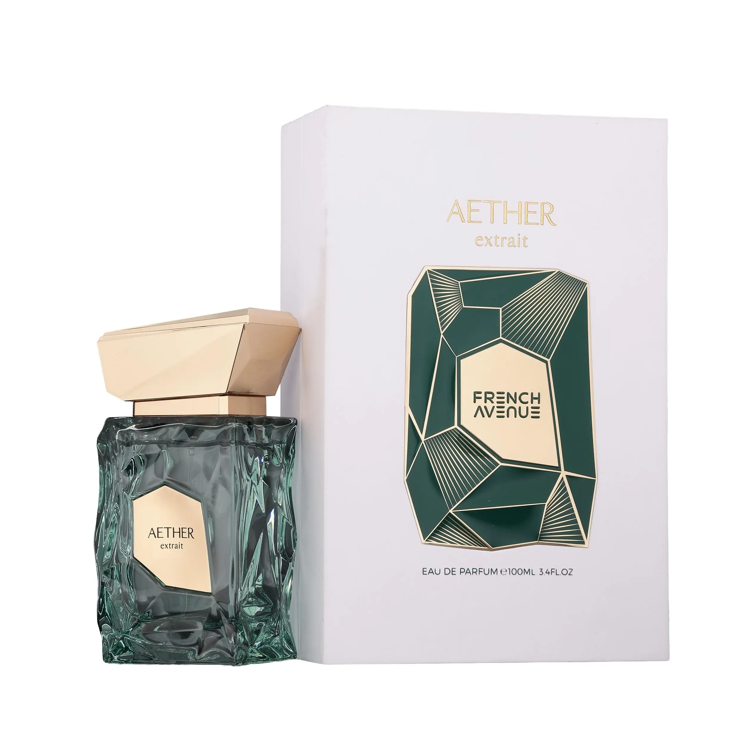 Fragrance World Aether Extrait de Parfum Unisex 3.4 Fl Oz, Long-Lasting Fresh Fruity, Green Apple Citrus & Woody Musk, Daytime Spring Summer, Premium Gift