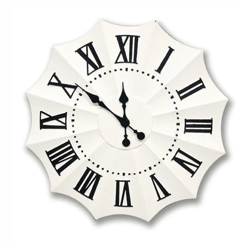 

-Modern Resin Wall Clock Round Wall Art Hanging Clock For Home