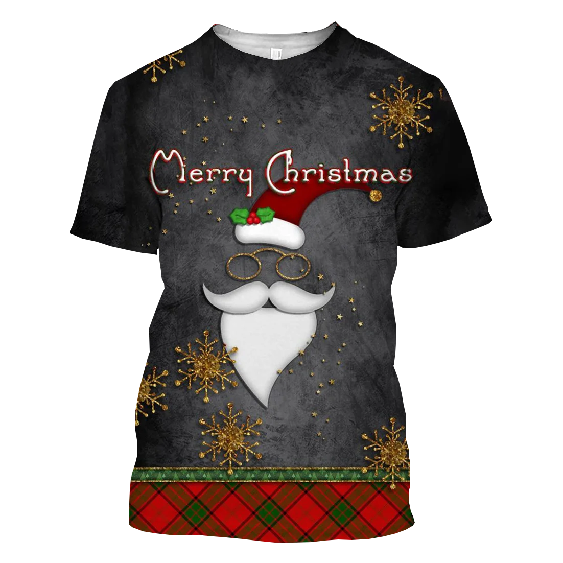 Christmas Men's and Women's T-shirt 3D Printed Short Sleeve Casual T-shirt Christmas Eve Carnival Hip Hop Top image 2