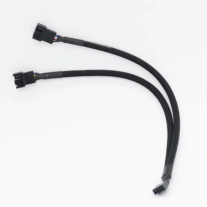 4pin Black Mainboard Fan Cable Y Splitter PWM Fan Cable Line Computer PC Fan Power Extension Cable 27cm