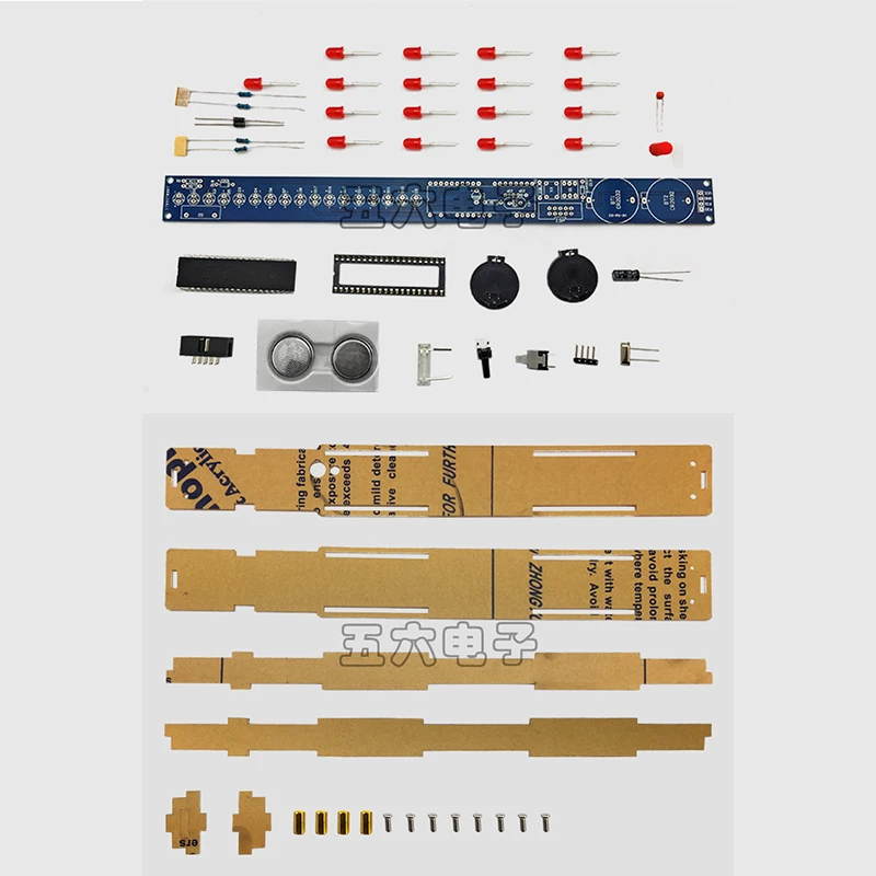 DIY Kit Electronic LED 16-bit LED Rocker DIY Welding Kit C51 Single-chip Microcomputer Assembly Training Parts