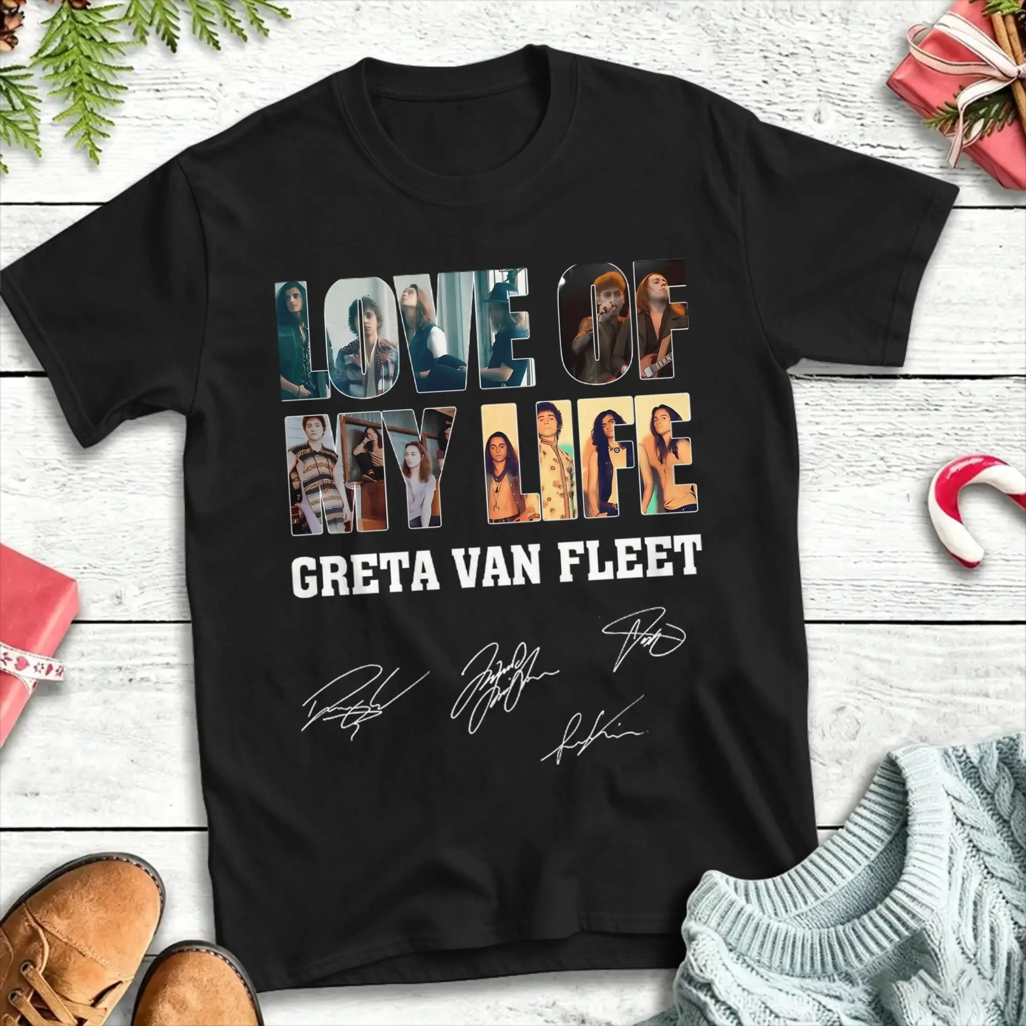 Greta Van Fleet Into The Beginning Tour TShirts  Pure Cotton Clothing Beach Y2K Fun Short Sleeve T-Shirt Crewneck Pattern Tshirt