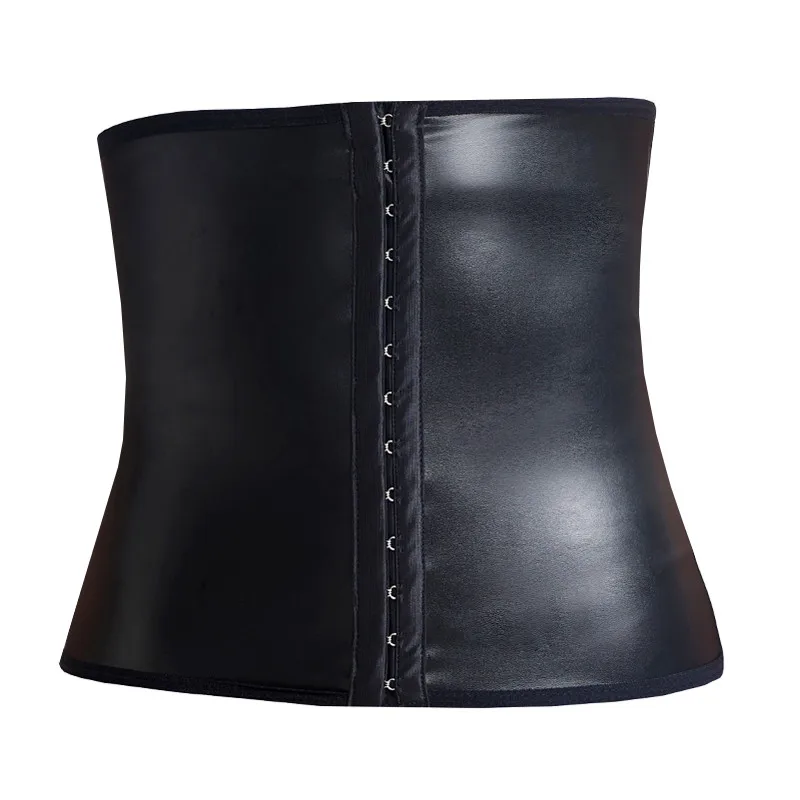 Womens Tummy Control Waist Slim Leather Belt Waist Trainer Body Shaper Corset Belly Sheath 3-hooks Elastic Shapewear Belt Sports