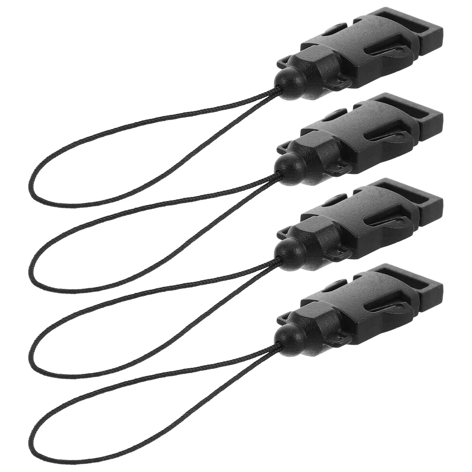 

4Pcs Camera Strap Conversion Ring Quick Release Buckle Set Short Dslr Camera Loop Connector Secure Attachments Black