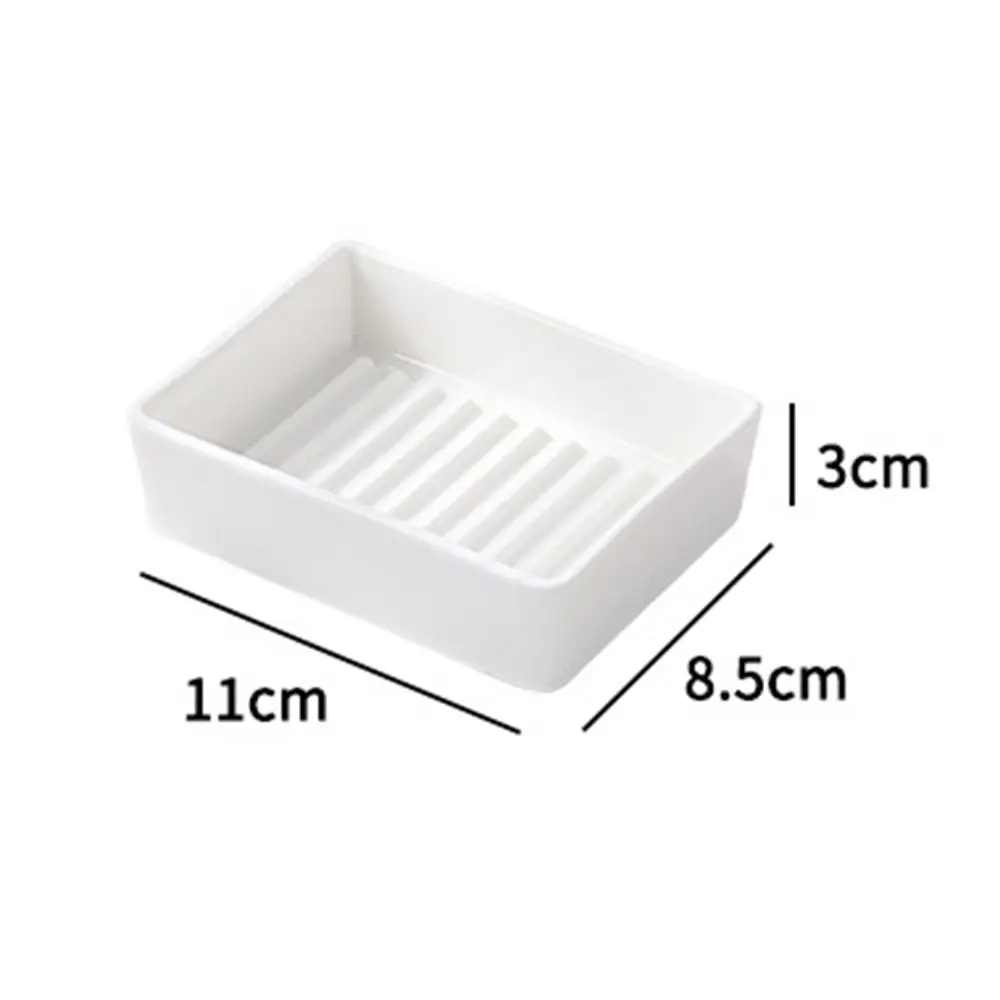 Caja de jabón de cerámica nórdica portátil, soporte creativo sin perforaciones, soporte ligero de lujo multifunción, escurridor, jabonera, estante para Hotel