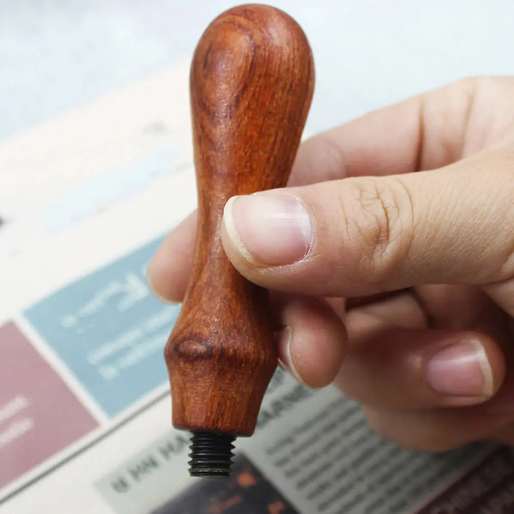 

Retro Fire Lacquer Seal Wax Kit Diy Wood Handle Creative Pattern Envelope Invitation Scrapbook Decoration Gift