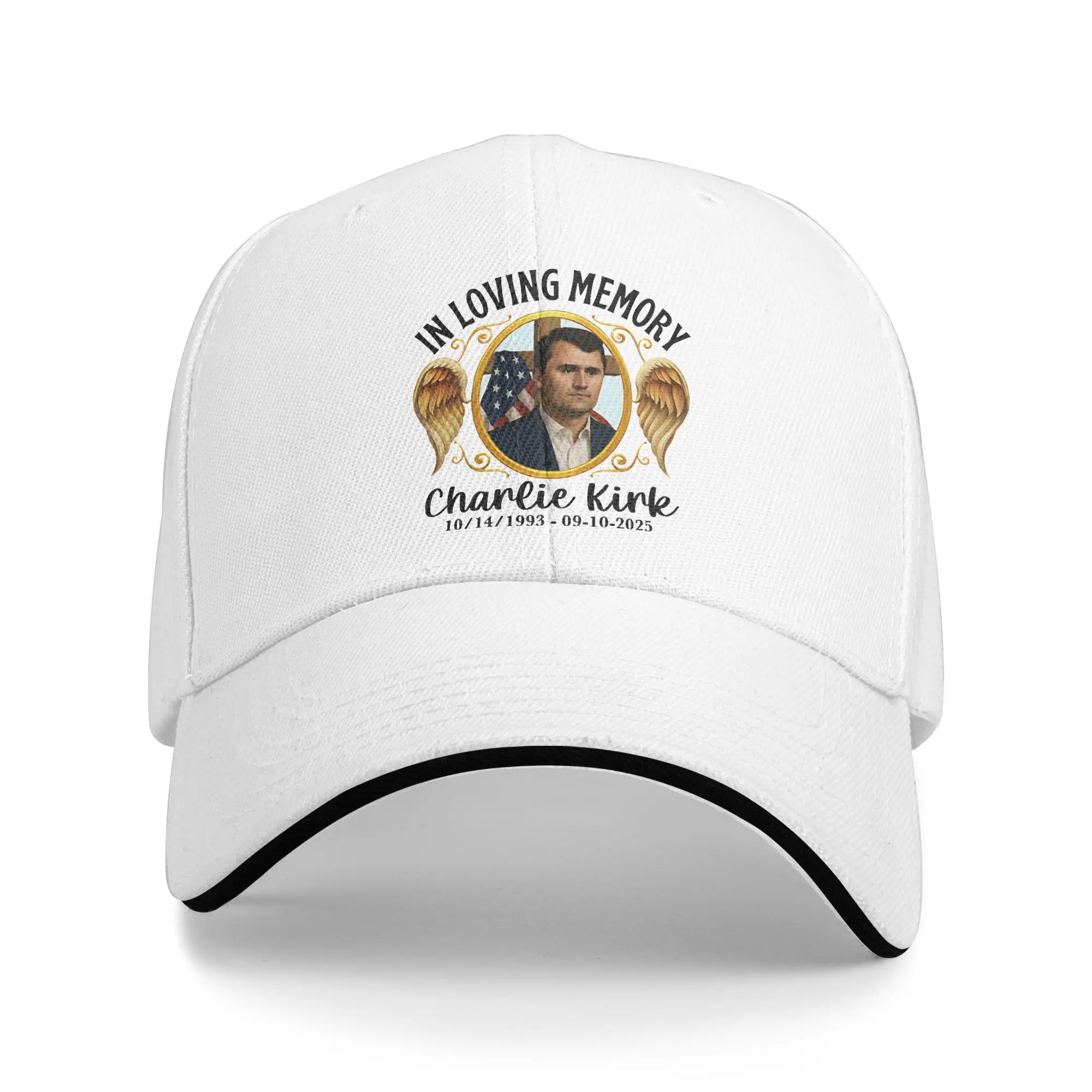 

Charlie Kirk In Memory Patriot USA Sandwich Hat Adult ,Hip-Hop Hats Golf Hats Adjustable Snapback Caps Baseball Caps Summer