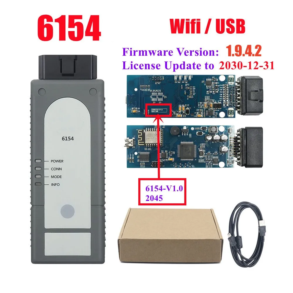 

6154 VAG Scanner WIfi 6154A Full Chip S-23.01 E-17.01 Upgrade Firmware VAG Diagnostic Scanner Support Multi-Languages