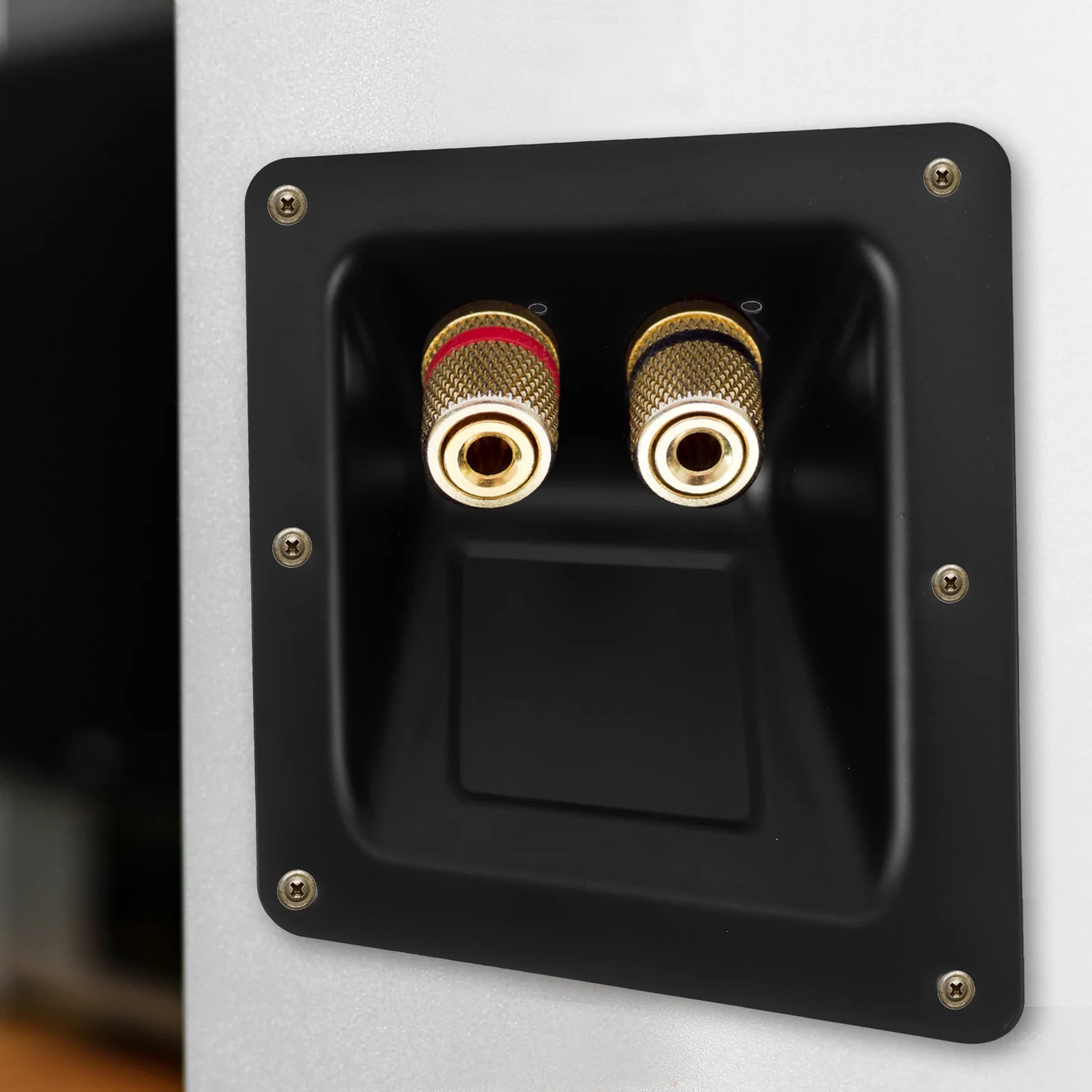 

1Pcs High-Quality Speaker Wall Plate Iron Junction Box Loudspeaker Terminal Connector Accessory