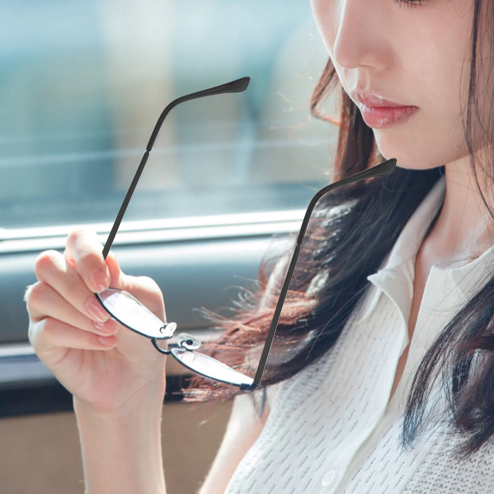 อุปกรณ์เสริมแว่นตา ขาแว่นตาโลหะสีดำ ชุดซ่อมขาแว่นตาอเนกประสงค์ ติดตั้งง่าย ไม่ลื่น