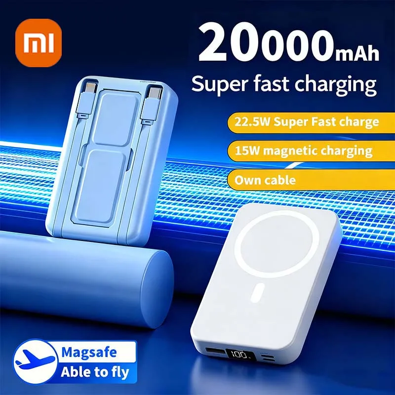 Xiaomi 50000mAh Portátil Magnetetico De Carregamento Sem Fio Suporte De Energia móvel 22.5w Carregamento Rápido ثنائي الاتجاه الفقرة #4