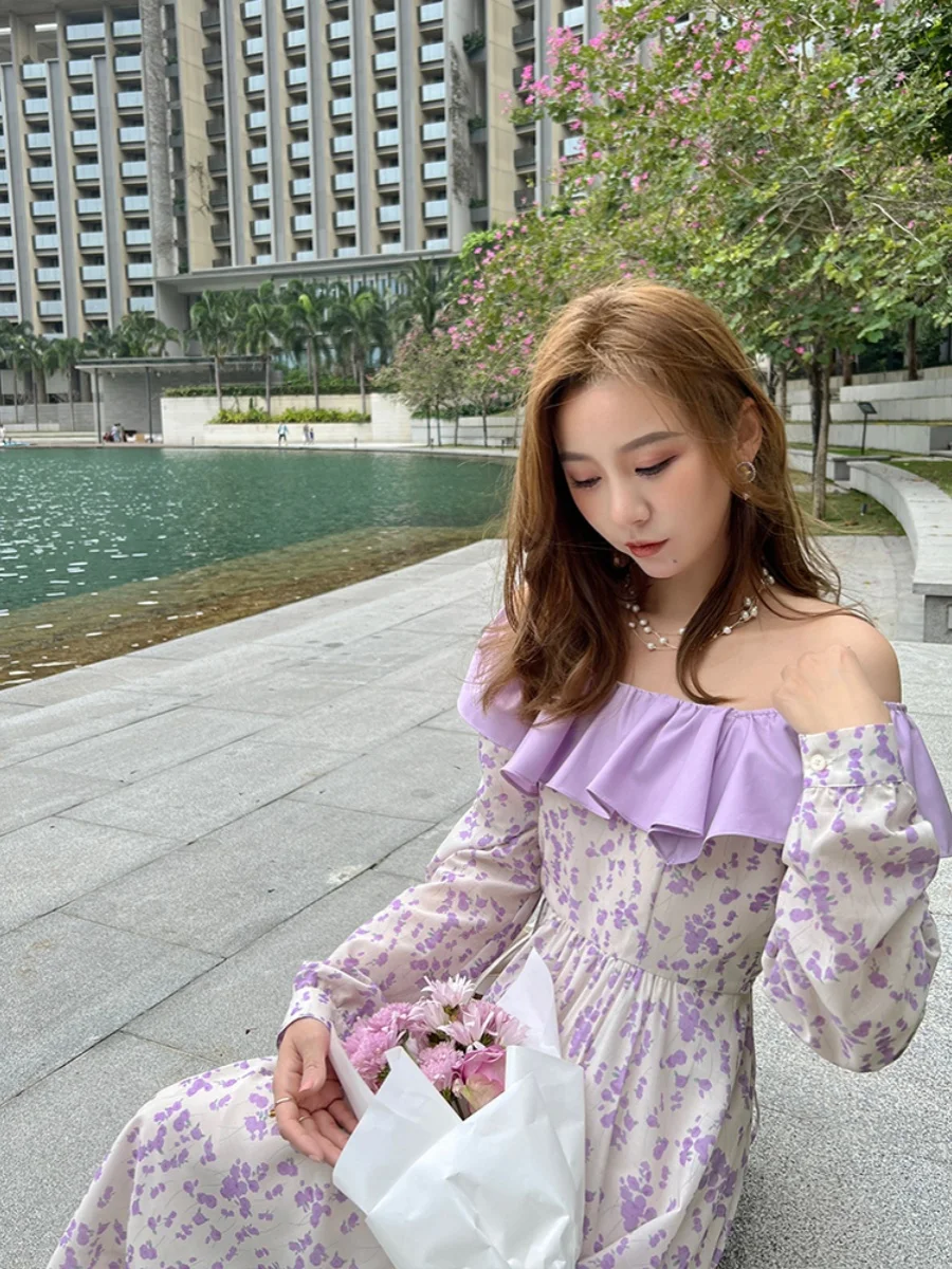 

Новая женская длинная юбка макси А-силуэта с цветочным принтом, высокой талией и цветочной отделкой, весна-лето...