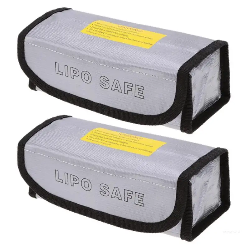 

2x Battery Safe Bag for Case, & Proof Lipo Battery Protective Storage Containers 7.28x2.36x2.95 inches Dropship