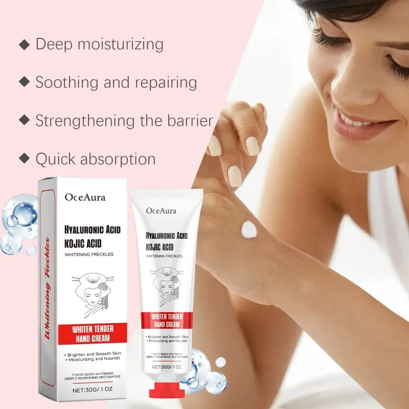 OceAura Pomegranate Anti Wrinkle Hand Cream Light Floral Scent Deep Nourishment Tender Skin Soft Smooth Whiten Hand Care Essence
