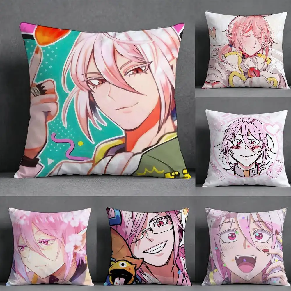 Welcome to Demon School! Iruma-kun Alice Asmodeus Square Double-Sided printed Pillow Case  Bedside Pillow Sofa Cushion Cover