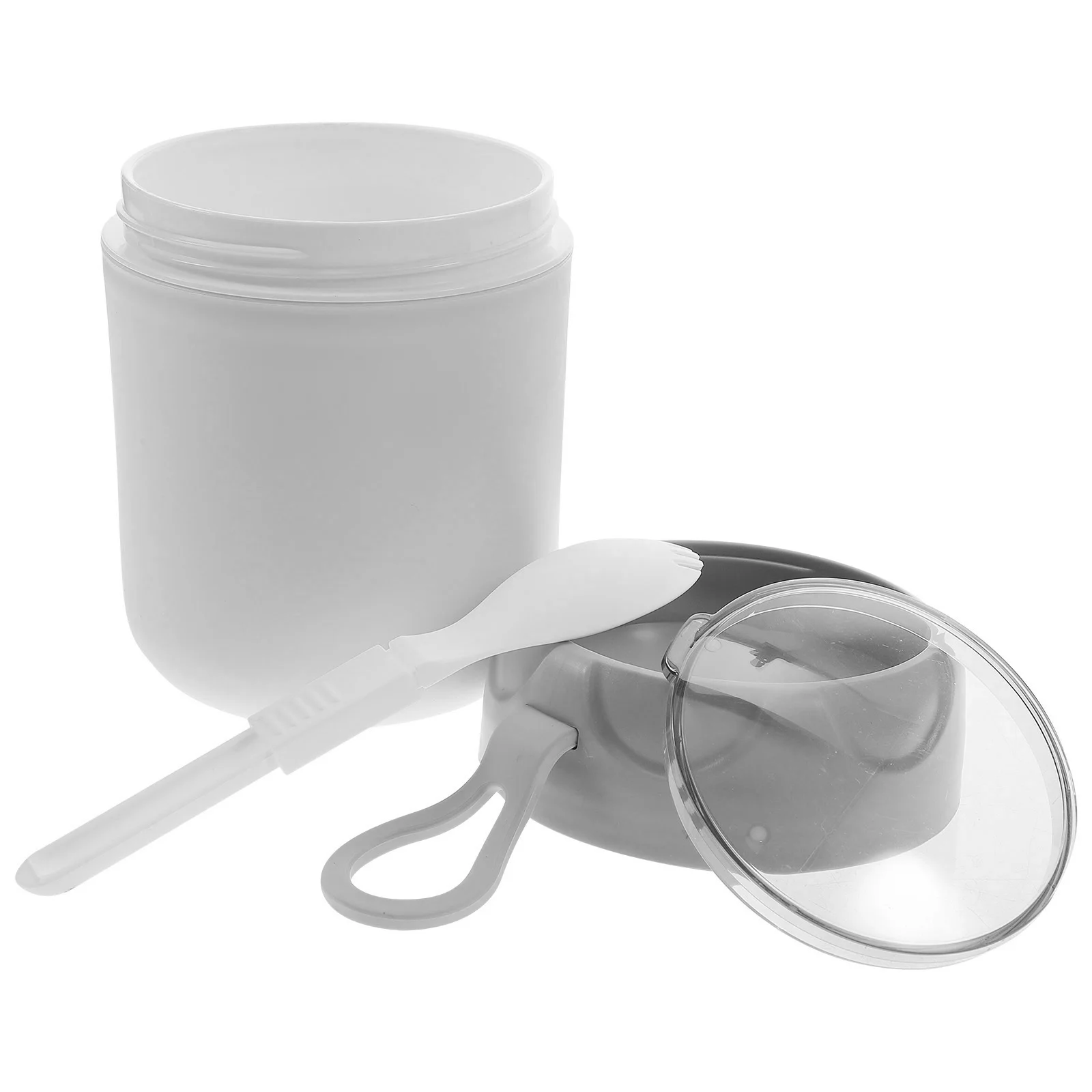 

1Set Breakfast Cup Portable Large Mouth Oatmeal Container Leakproof Soup Storage Multifunctional Food Container Travel Use