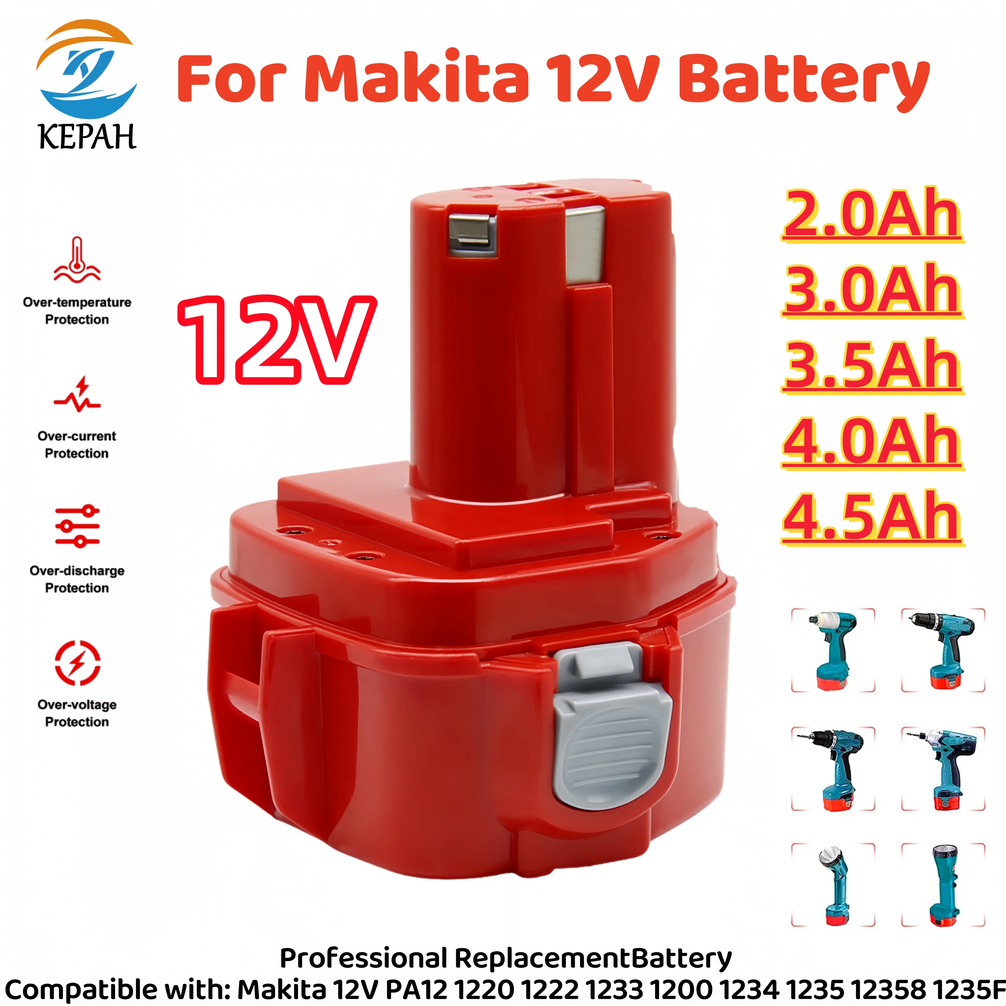 

PA12 1220 1222 1234 12V 3500mAh Ni-MH Cordless Power Tools Rechargeable Battery for Makita 6270D 6271D 6227D 6317D 8270D 4331D