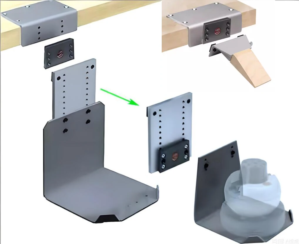 

Stainless Steel Mounting Plate with Wooden Bench Pin Kit Jewelry Setting Tools position adjustable