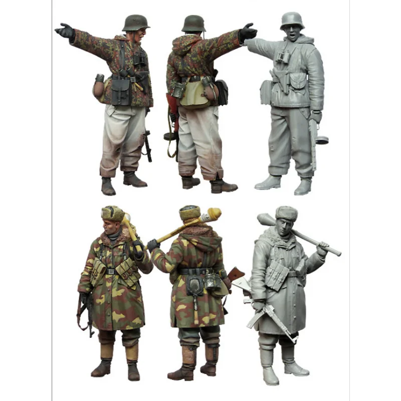 1/35 Scale Die-cast Resin Figure  Character Model Assembly Kit (2 People) Unpainted Free Shipping