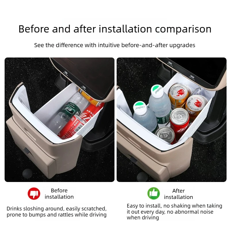 For Zeekr 8X Car Refrigerator Booster Automatic Replacement Storage Rack Car Interior Decoration Supplies Modified Accessories