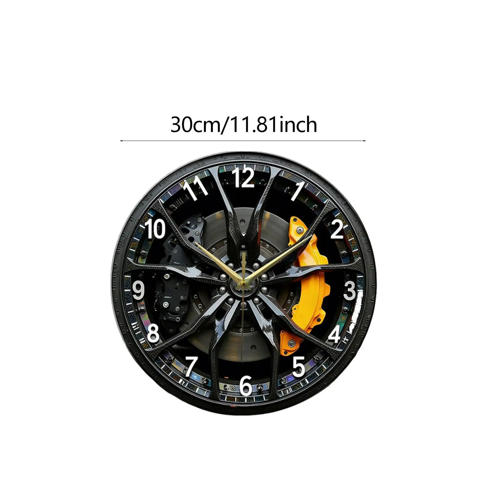 Wall Clock Acrylic Ornament Black Gifts Lightweight Silent Decorative for Classroom Farmhouse ’S Room School DEN
