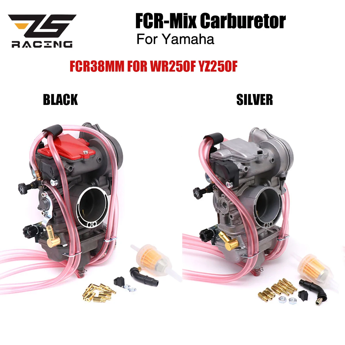 ZS Racing  Carb Carburetor FCR38MM FIT YAMAHA WR250F 2001-2012  YZ250F2001-2012 REP KEIHIN