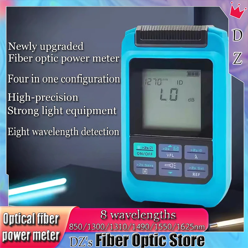 Mini medidor de potencia óptica de fibra multifunción 4 en 1, localizador Visual de fallas de 10MV -50 ~ + 30dBm, Cable de red de-70 A + 10dBm,