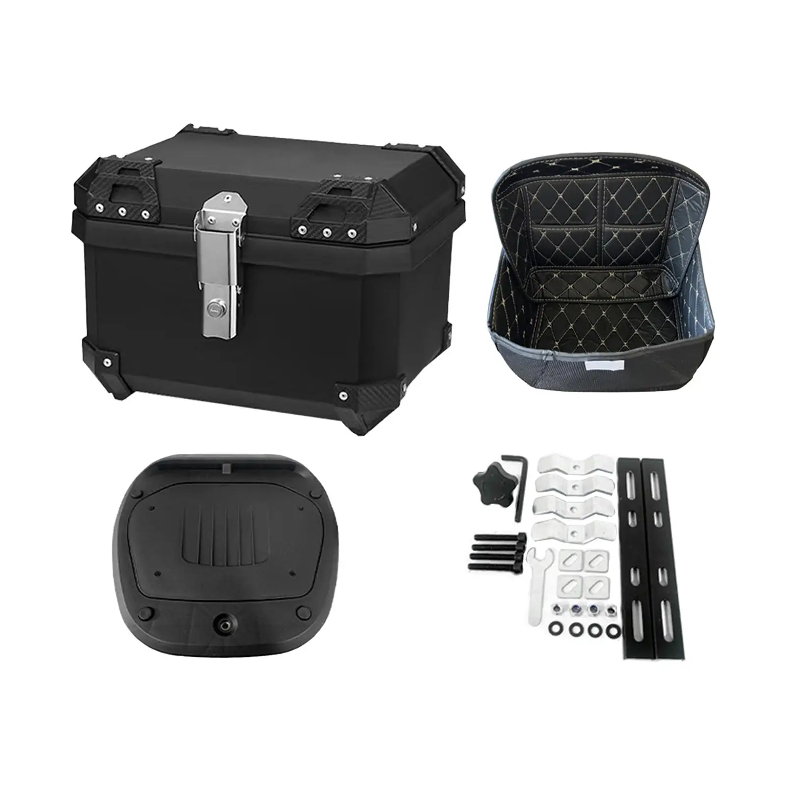 36 L Motorcycle Top Case Motorcycle Rear Top Box Stable Universal Multipurpose